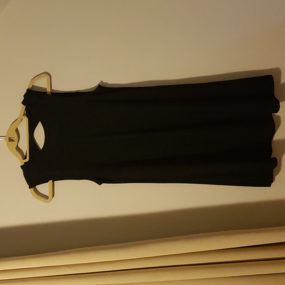 Gap keyhole back swing dress black m